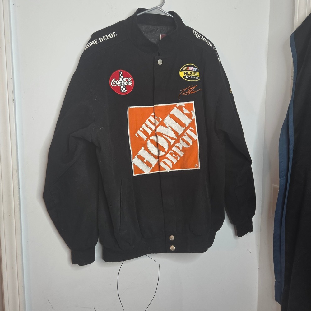 Chase Authentics NASCAR Tony Stewart Home Depot Racing Jacket Mens Large Black
